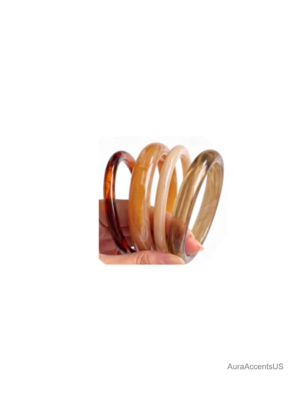 Gold Chunky Resin Stackable Bangle Bracelets Set Boho